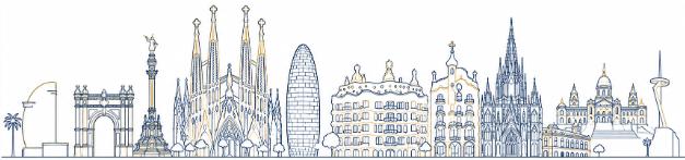 Decorative Barcelona skyline
